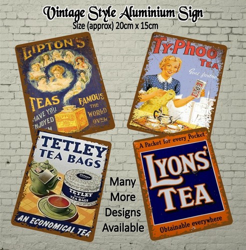 Retro vintage poster aluminium - poster,