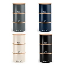 Tea Coffee Sugar Canisters Set