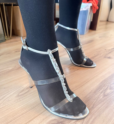Nine west silver sandals - nine, with