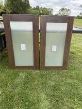 KITCHEN DOOR GLAZED - DARK WALNUT COLOUR 500  WIDE X  900 HIGH STOCK DZ609