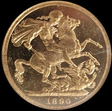 1890 australia gold proof - 1890, s