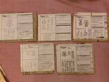 VOGUE Vintage Designer Sewing Patterns x 5 ~ Uncut, No Envelopes