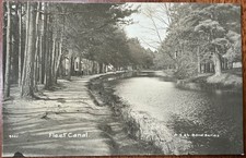 RPPC VIEW OF THE CANAL AND PATH AT FLEET NEAR BASINGSTOKE HAMPSHIRE A.E & L BOND