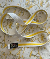 Karate/ Taekwondo, Martial Arts White Belt with Yellow Stripe