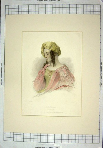 Original old antique print - original,