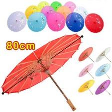1pc Japanese Chinese Umbrella Art Deco Painted Parasol For Wedding Dance Party