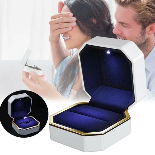 Diamond jewelry ring box led - diamond,
