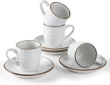 Espresso Cups and Saucers Set