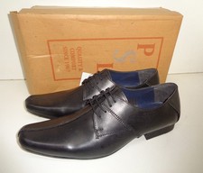 Mens black leather shoes - shoes, new