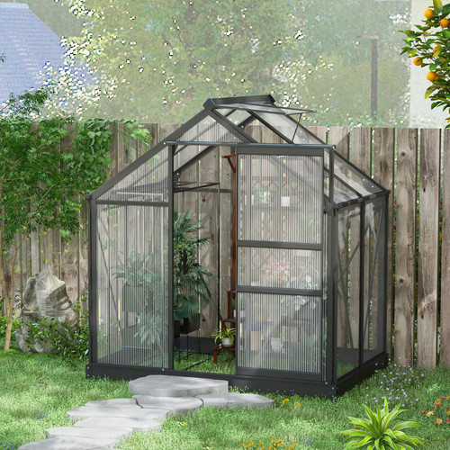 Polycarbonate greenhouse 6x4ft - greenhouse,