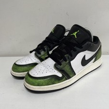Nike Air Jordan 1 Low SE Electric Green Wear Away Youth Size UK 6 EU 39 - VGC