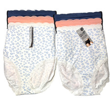 M & S 6 PAIR FULL BRIEFS STRETCH COTTON ECRU MIX MARKS SPENCER