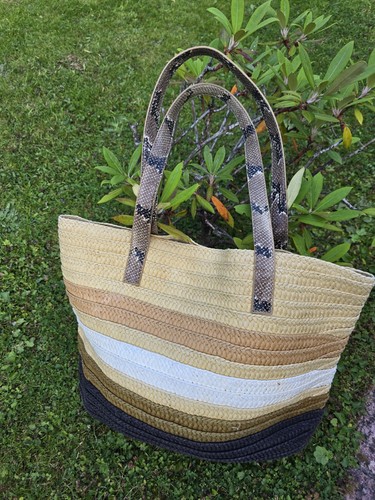 Paper straw tote shoulder - m&s,