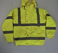 DICKIES High-Vis Jacket Medium Yellow Men's Hood Protective Reflective