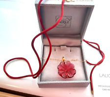 LALIQUE STUNNING  FLOWER RED