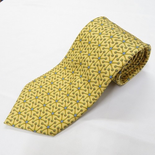 Hermes tie yellow - hermes,