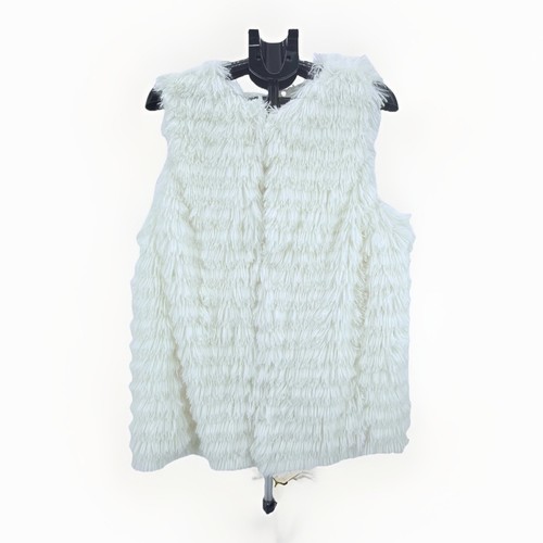 White faux fur - white,