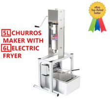 ✅ 5L Commercial Electric Vertical Spanish Donut Churros Fryer Maker Machine 220V