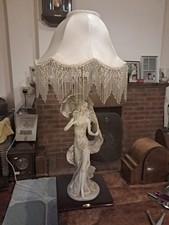 Vintage Widdop Bingham The Juliana Collection Lamp Lady Holding Umbrella 85cm 