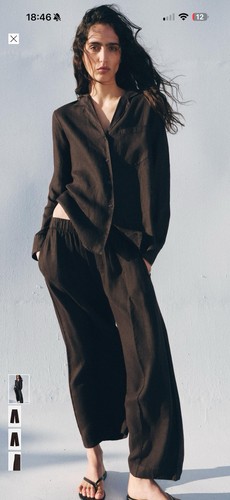 Zara black linen piece - linen, set