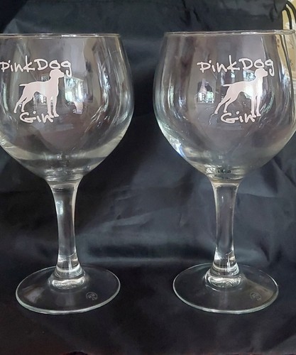 Two unusual gin glasses - two,