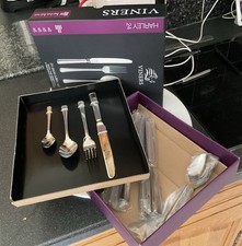 Viners Stainless Steel Harley Table Dinner Knives Forks Teaspoons Cutlery Set