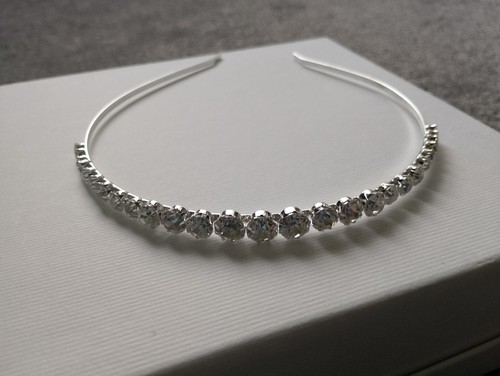 Silver and crystal headband - and,