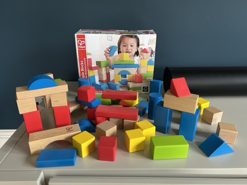 Kids wooden building stacking - wooden,
