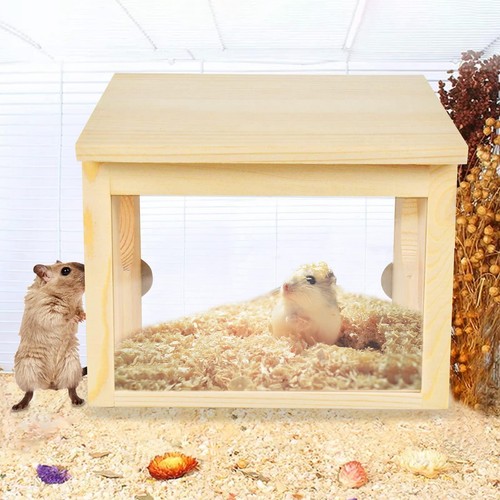 Hamster wood house - hamster, cage