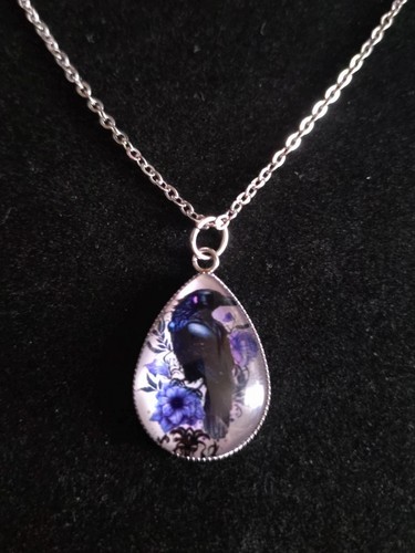 Crow necklace gothic raven - gothic,