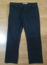 TU Jeans Denim Straight Fit Fly Zip Black Size W36 L32