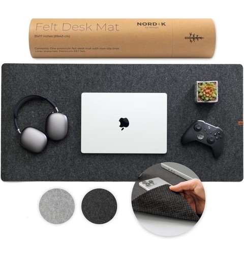 Nordik leather desk mat cable - nordik,
