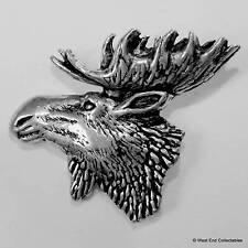 Moose Elk Caribou Head Pewter