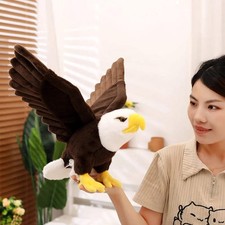 60cm/90cm Large Bald Eagle Plush Toy – Lifelike White-Head Eagle Bird Soft Stuff