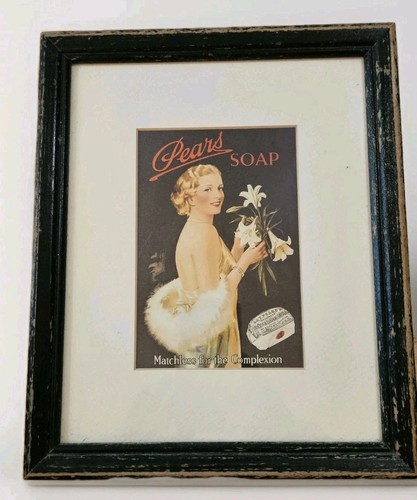 Pears soap framed print - pears,
