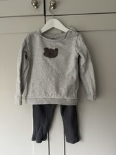 The Little White Company Boys Cute Beat Top with Matching Pants Age 18-24 Months