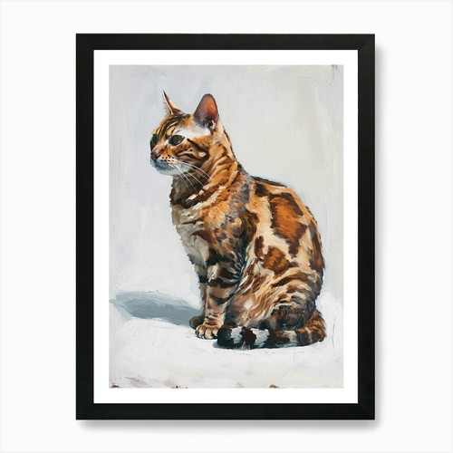 Bengal cat painting art - cat,