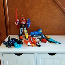 Vintage Large Megazord Power Rangers Bandi Bundle With Figures