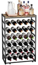Urban Deco Wine Rack Free Standing Floor for 30 Bottles, 6-Tier Wine Bottle Rack