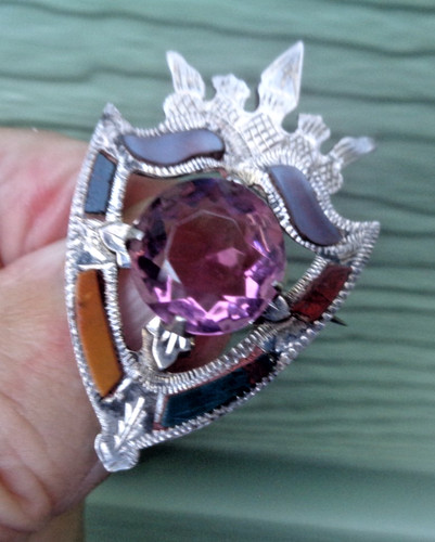 Silver amethyst luckenbooth - amethyst,