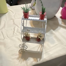 White Miniature Garden Shelf