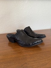Handmade Black Ostrich Western