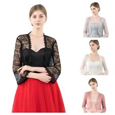 Central Chic© Womens Premium Lace Open Front Shrug Bolero Cardigan Weddings 