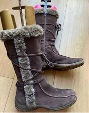 LOTUS Ladies brown suede/ Leather mid calf boots size 4.5 