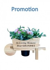 grandma  Wooden Wheelbarrow