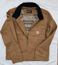 Carhartt Detroit Duck Jacket, Relaxed Fit, Small, Brown, Blanket Lined