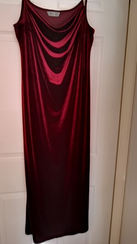 Ladies long velour dress - ladies,