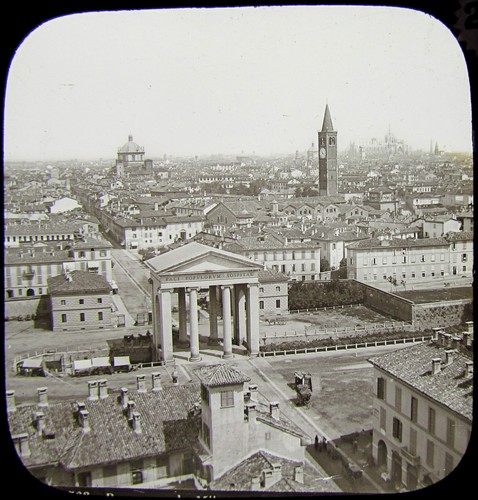 Glass magic lantern slide view - glass,