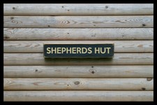 SHEPHERDS HUT vintage style solid wood sign Wall Plaque antique old
