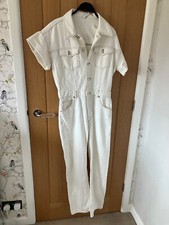 BNWT ZARA White Denim Jumpsuit